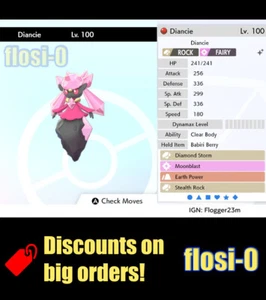 6IV Ultra Shiny Diancie Pokemon Sword and Shield (Square Shiny) - Picture 1 of 1