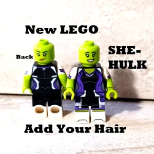 New LEGO She Hulk Shehulk She-Hulk Torso Figure Legs Head ADD YOUR HAIR Or Hat - Picture 1 of 1