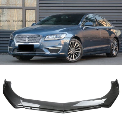 For Lincoln MKZ Universal Front Bumper Lip Spoiler Splitter Carbon Fiber Foto 1 de 4