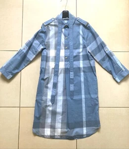 Original Burberry Hemdblusen Kleid, blau weiß kariert Größe M 38 NEU mit Etikett - Bild 1 von 15
