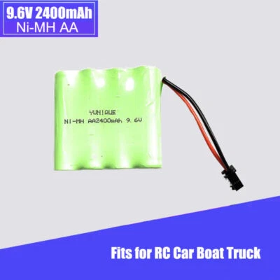 9.6V 2400mAh Ni-MH AA Rechargeable Battery with SM-2P 2P Plug for RC car truck - Image 1 of 4