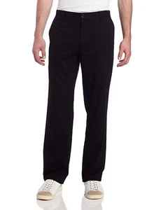 Marquis Men’s Slim -Fit Trousers Flat Front Solid Cotton Pant - CLEARANCE - Picture 1 of 5