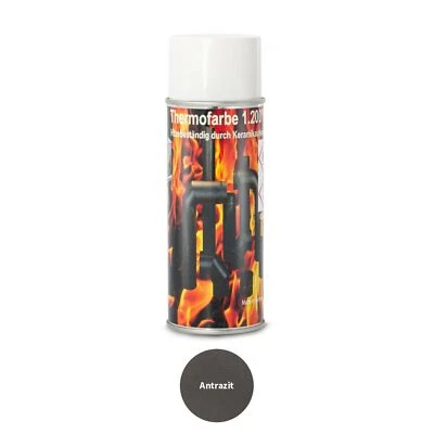 AD-IDEEN® Ofenfarbe 1200 °C Spezial Ofenlack Thermofarbe Spray Anthrazit-Grau Grill Kamin
