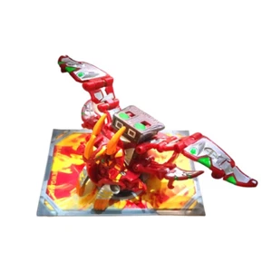 Bakugan Pyrus Lumino Dragonoid & Explosix Cross Buster Combat Set Personalizzato Dipinto - Foto 1 di 1