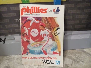 15 de abril de 1971 PROGRAMA INAUGURAL DÍA INAUGURAL VETERANOS ESTADIO PHILLIES MLB MLB EN MUY BUEN ESTADO/EX - Imagen 1 de 8