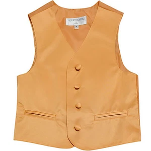 Neu Jungen Kinder formeller Smoking Weste Weste nur Gold US Größe 2-14 Hochzeit - Bild 1 von 3