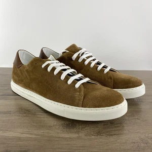 Paul Stuart Homer sneaker in pelle scamosciata marrone da uomo 10 US 9 UK $295 MSRP - Foto 1 di 22