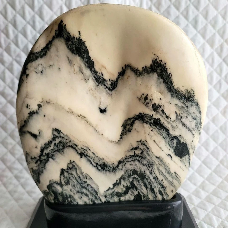 Bonsai Piedra Natural Montaña Suiseki Viendo Ojo Impresionante Soporte de Roca Japonés20 Foto 1 de 4