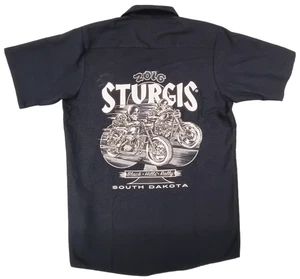 Camisa de trabajo Red Kap para hombre mediana Sturgis 2016 Black Hills rally motociclista motocicleta - Imagen 1 de 13