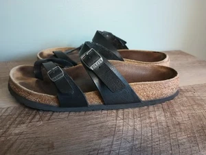 Birkenstock Mayari Sandalen schwarz Gr. 37 US 6-6,5 Zehenring Schnalle Strand Hippie - Bild 1 von 11