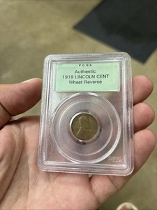 1919 P Lincoln Orecchio di Grano Penny Cent PCGS Autentica Lastra di Prova - Foto 1 di 9