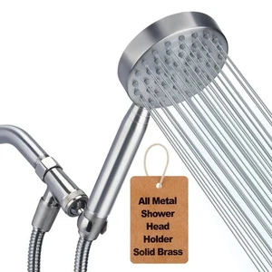 All Metal Shower Head Handheld with Brass Hand Showerhead Holder, High Pressu... - Picture 1 of 5