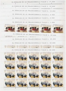 VATIKAN 1997 - PÄPSTLICHE AUTOS UND KUTSCHEN SERIE MINIBLÄTTER NEU **... - Bild 1 von 1