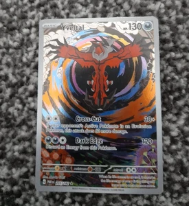Yveltal paradox rift full art rare 130HP 2023 Pokémon card Holo Shiny Cross Cut - Picture 1 of 2