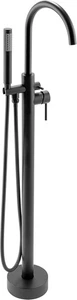 AKDY 46” Freestanding Bath Tub Filler Faucet with Wand - Matte Black Finish - Picture 1 of 9