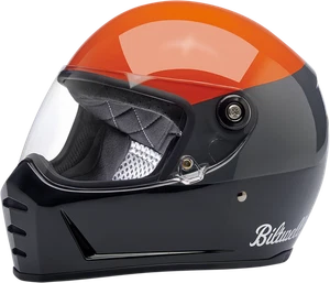 BILTWELL [1004-550-105] Lane Splitter Helmet XL Gloss Podium Orange/Gray/Black - Picture 1 of 1