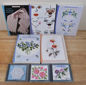 8x Janome Stickmuster Erinnerungskarten Blumen Floral Victorian Rose K-Spitze - Bild 1 von 18