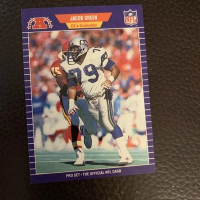 Jacob Green, 1989 Pro Set, #393, Seattle Seahawks, - Image 1 of 2