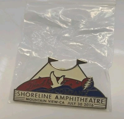 Nuevo prendedor oficial de la gira Dead and Company 2016 Shoreline Amphitheatre 30/07/16 PIB  Foto 1 de 2