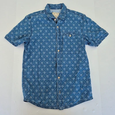 Camisa Fat Face Pequeña Azul Para Hombre Ajuste Regular Algodón Manga Corta B... - Imagen 1 de 4