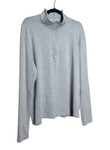ALO Yoga Herren Gr. M Conquer 1/4 Zip Reform Langarm Oberteil Dark Heather Grey Gym - Bild 1 von 7