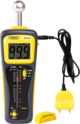 General Tools Moisture Meter MMD950 - Humidity Sensor - Pin Type / Pinless Devic - Image 1 of 4