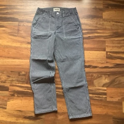 Pantalones de mezclilla estilo ferrocarril pierna ajustada a rayas Engineer talla 6 Boden Foto 1 de 4