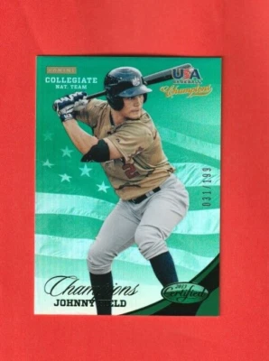 2013 Panini USA Baseball Champions MIRROR GREEN # 133 Johnny Field 031/199 - Image 1 of 2