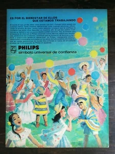 De colección 1965 Phillips Electronics Art Deco Español Página Completa Anuncio Original - 721 - Imagen 1 de 1