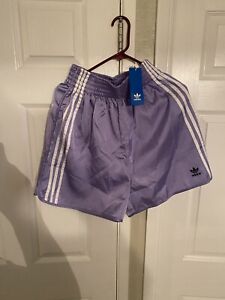 Womens Size XS Adidas Dry Clean Only Bankok Purple Satin Boxing Shorts H59029 2