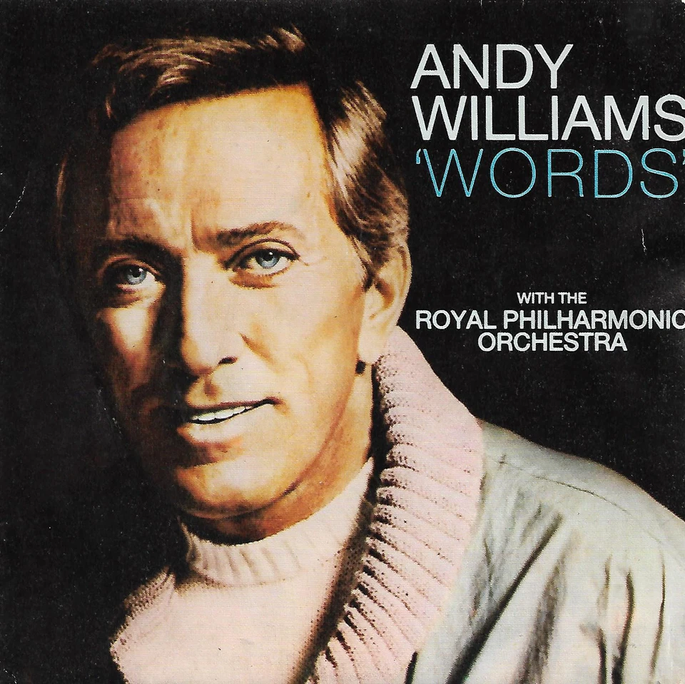 ANDY WILLIAMS 7"PS Spain 1984 Words - Image 1 of 1