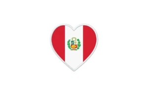 Patch aufnaher aufbugler gedruckt Flaggen flagge fahne herzen PE peru - Picture 1 of 1