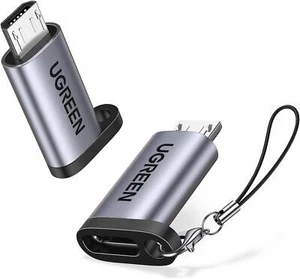 UGREEN Micro USB to USB C Adapter 2 Pack Type C Female to Micro B Male Converter - Picture 1 of 7
