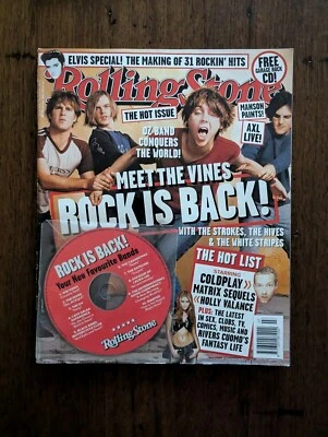 Rolling Stone Magazine - #606 November 2002 + Free CD. The Vines cover. Rare!! - Image 1 of 4