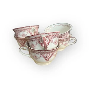 6 antike Swinnertons Staffordshire England Teetassen rosa - Bild 1 von 3