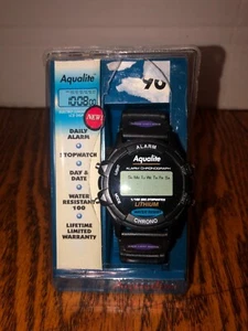 NOS Aqualite Men's Digital Alarm Chronograph Sports Watch NIP-NRFP - Picture 1 of 5