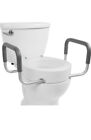 Vive Toilet Seat Riser With Handles Raised W/ Padded Arms Bathroom Safety Chair