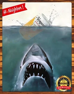 Narragansett Beer - Jaws - Restored - Metal Sign 11 x 14 - Picture 1 of 4