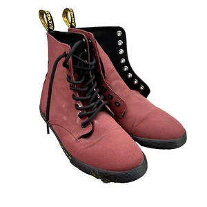 Dr Martens Sheridan Boots Women's 6 Burgundy Ankle Fall Casual Rocker Academia - Picture 1 of 12