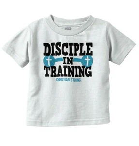 Cute Jesus Christian Religious Funny Workout Toddler Boy Girl Youth T Shirt Tee - Picture 1 of 7