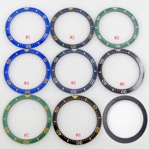 Inserto de bisel de reloj de cerámica plana 33.7mm * 27.5mm * 0.8mm Fit para la caja del reloj SKX - Imagen 1 de 20