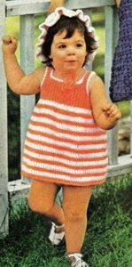 VINTAGE Toddler's Summer Dress & Hat/Crochet Pattern INSTRUCTIONS ONLY - Picture 1 of 1