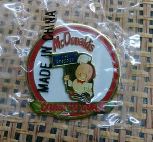 HTF McDonalds Pin Im Speedee Coast to Coast Hat Tac Pin Employee Lapel Goldtone - Picture 1 of 8