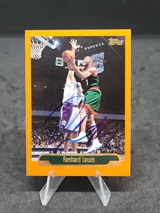 RASHARD LEWIS 1999-00 TOPPS #183 SIGNED IN PERSON AUTOGRAPH BLUE SHARPIE SONICS - Picture 1 of 2