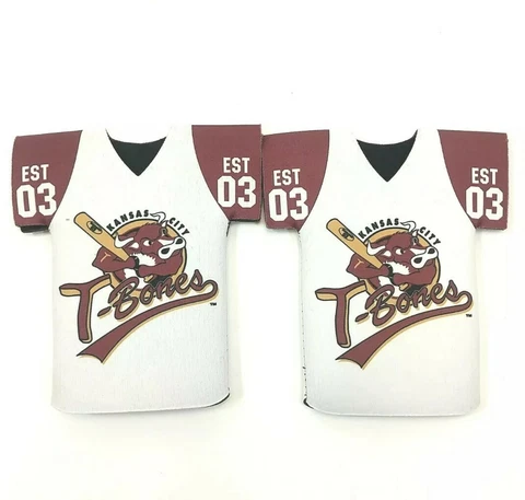 Kansas City T-Bones Sports Coozie/Koozie Cooler Advertising Koozie Red White Cover