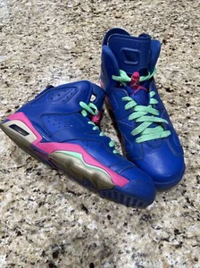 Nike Air Jordan 6 Retro Game Royal 2014 GS Shoes Blue Size 5.5y Youth 543390-439 - Picture 1 of 18