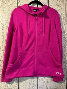 Fila Sports Spring Hot Pink Women’s Jacket Coat Sz L - Picture 1 of 4