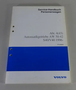 Manual de Taller Volvo S40/V40 Transmisión Automática AW50-42 Von 07/1996 - Imagen 1 de 3