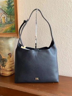 Michael Kors Junie Hobo Shoulder Bag Color-Black - Image 1 of 4