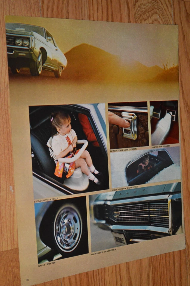 Chevy Caprice 1969 anuncio impreso de distribuidor original 69 opciones llanta de rally Foto 1 de 1